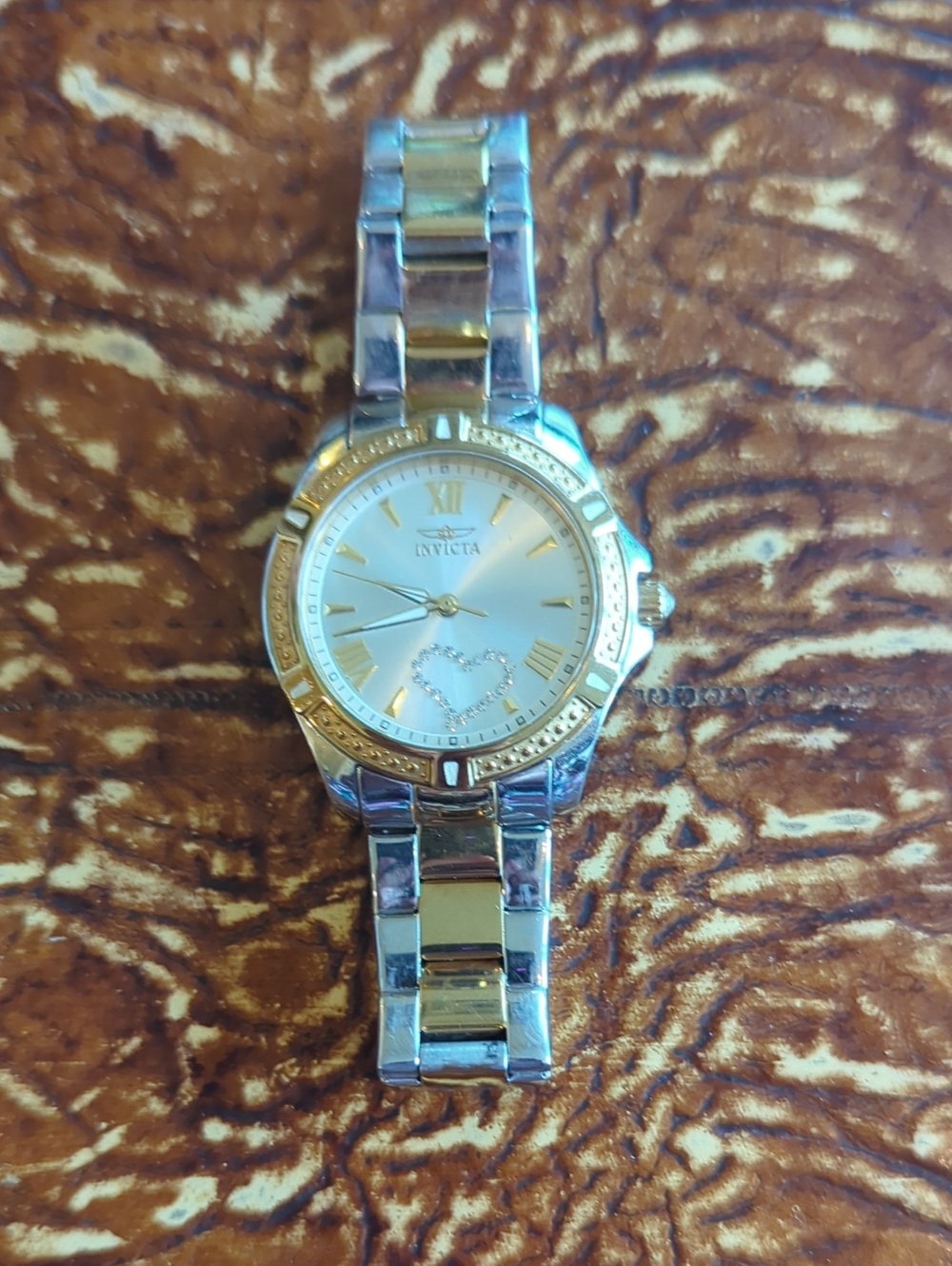 Invicta Women's Two-Tone Gold & Silver Heart Accent Watch